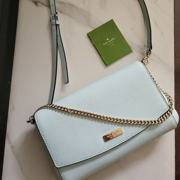 Kate Spade New York Carson Convertable Cross Bag Silver Blue - Picture 1 of 2